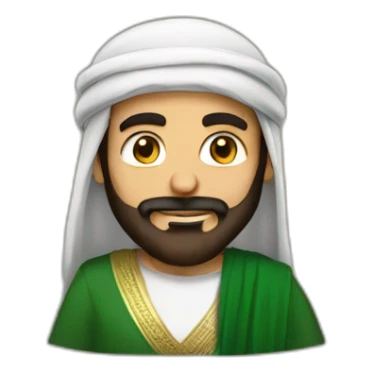 Saudi guy with beard and kufia sticker