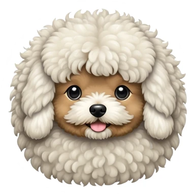 black poochon dog sticker