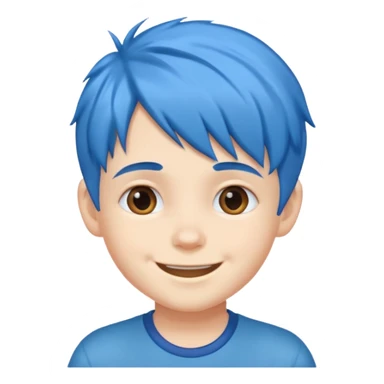 blue haired kid sticker