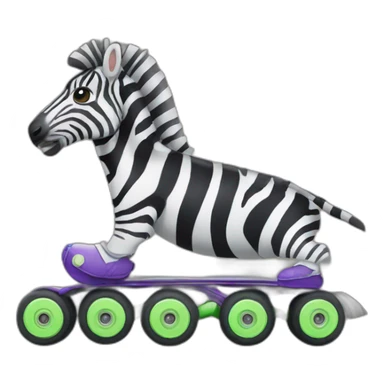 Rollerblades zebra sticker