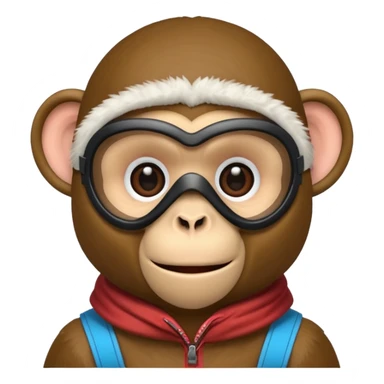 Monkey wearing a ski mask sticker