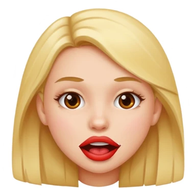 girl biting her lip sticker