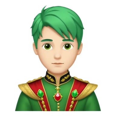 royal prince with green hair sticker