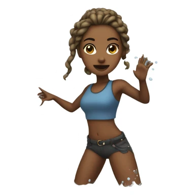 Slay girl rising on water sticker