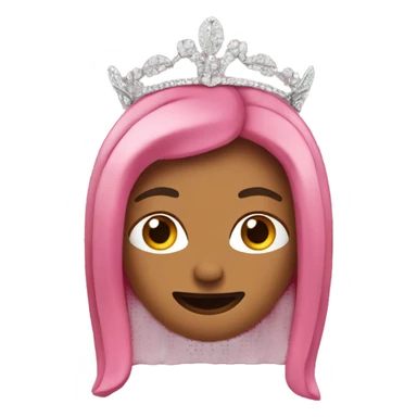 A pink pinto bean wearing a tiara sticker