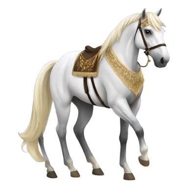 Majestic horse wearing chic outfit sticker
