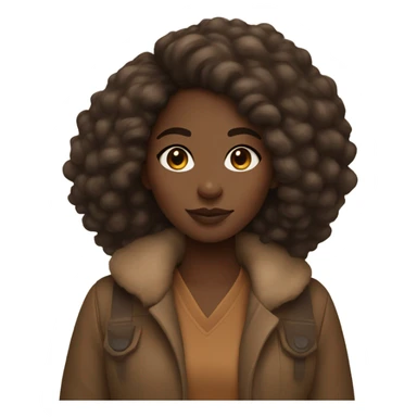 earthy black girl sticker
