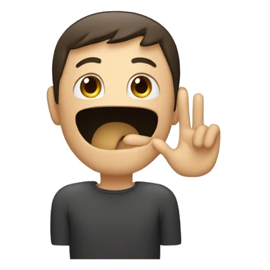 stop over a hand near mouth sticker