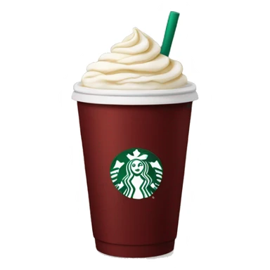 Dark red starbucks sticker