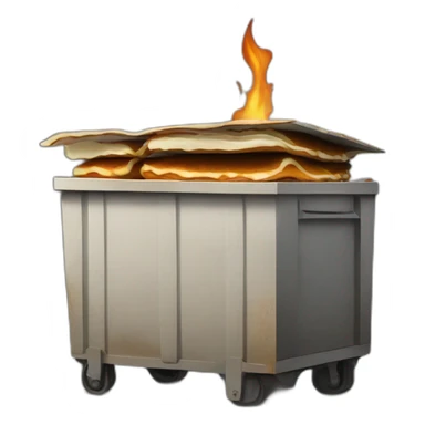Pancakes on a dumpster fire sticker