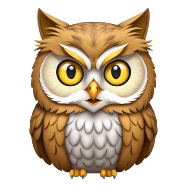 Cat mixed with a owl sticker