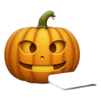 Pumpkin with a book sticker