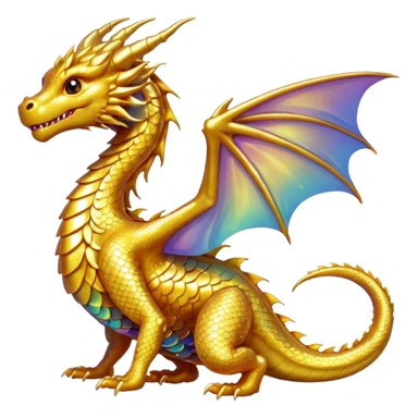 small gold dragon sticker
