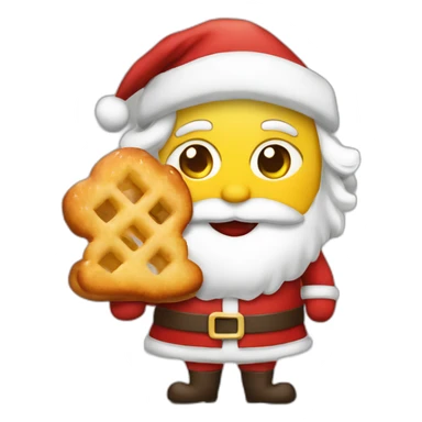 santa-holding-viennese-schnitzel-and-programming sticker