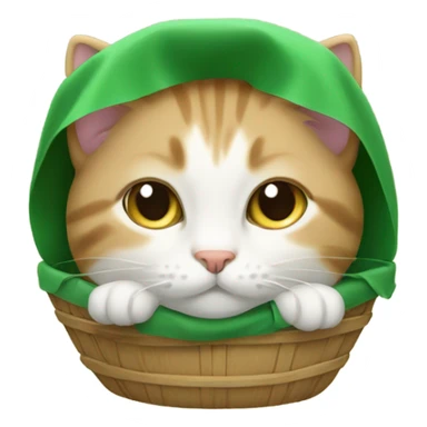a cat manger in green  sticker