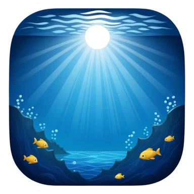 Deep Ocean with background  sticker