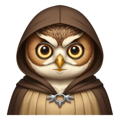 dark owl in beige cloak sticker