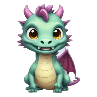 cute pretty dragon goast sticker