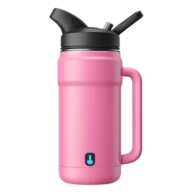  stanley quencher 2.0 con agarrado minimalista rosado sticker