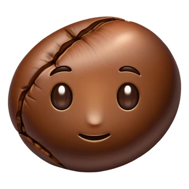 a brown coffee bean, kahve çekirdeği sticker