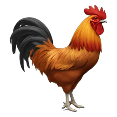 rooster wearing fly ass shoes sticker