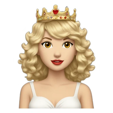 taylor swift blonde crown sticker