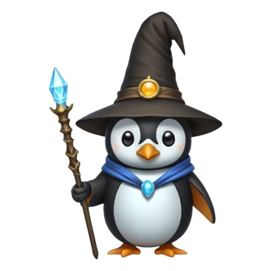 penguin wizard sticker