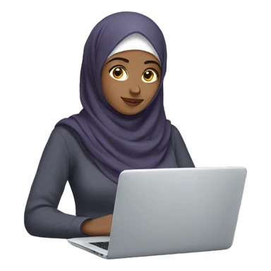 hijabi with laptop sticker