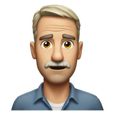 Australian dad but mad, not smiling, mad eyebrows  sticker