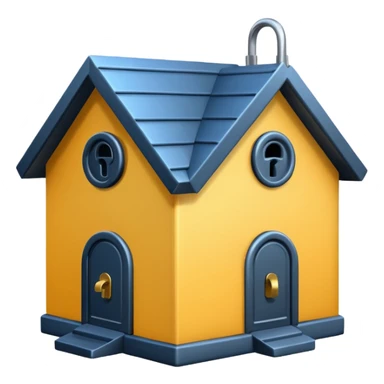 house with lock sticker