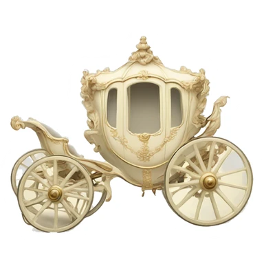 Rococo carriage pale ivory sticker
