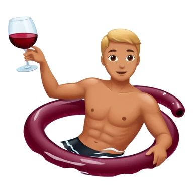 a swimmer swimming in a wine sticker