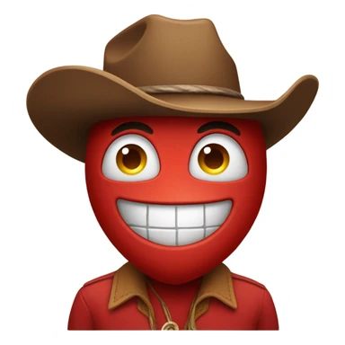 red heart with cowboy hat on top sticker