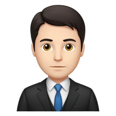 Create a white man with dark air lawer sticker