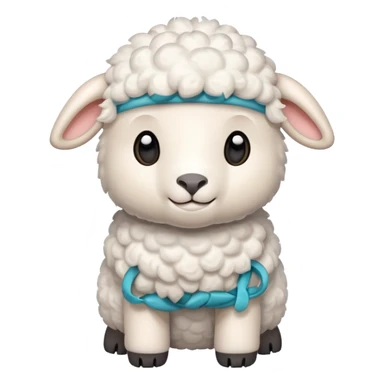 adorable plush lamb sticker