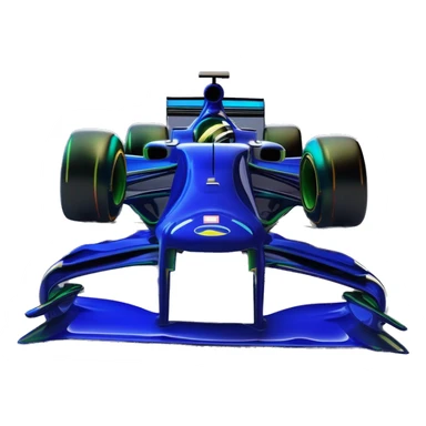 F1 royal blue car wjth water green details sticker