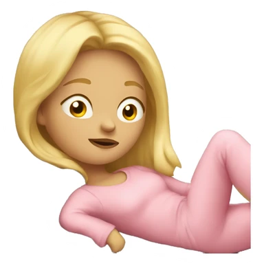 blond cute girl slepin sticker