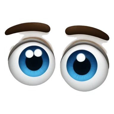 blue cartoon eyes sticker