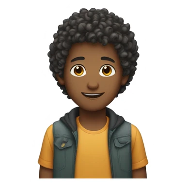 A Curly Mixed Boy sticker