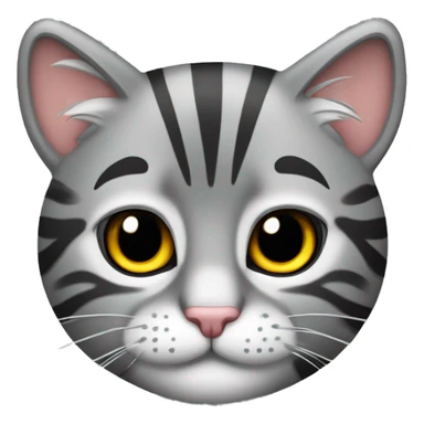 Crie emoji com gato tigrado cinza de óculos sticker