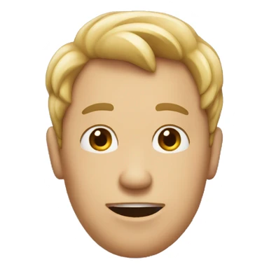 A normal emoji looking like it’s saying “heh” sticker