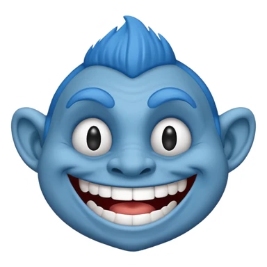 Troll troll face blue sticker
