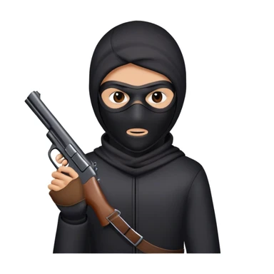 Un ladrón con arma sticker