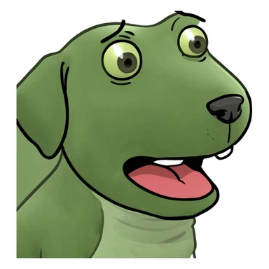 dog with big lips sticker