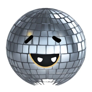 Disco ball with bow sticker