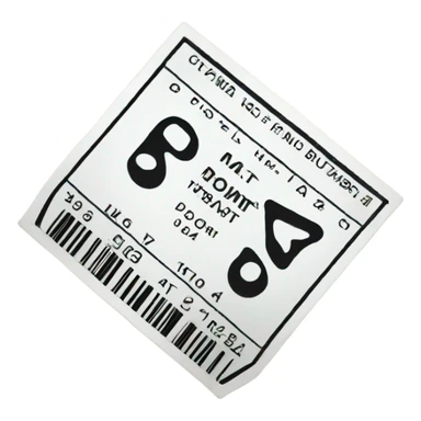 White concert ticket sticker