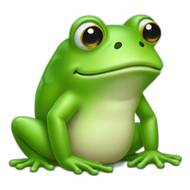 worry frog with back pain sticker