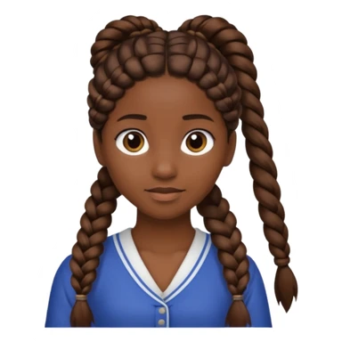 just hair braided hair tail sticker