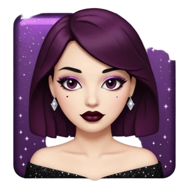 Glitter noir darling sticker