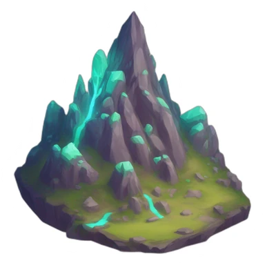alien mountain creature scifi roguelike rpg style inspired by slay the spire digital art sticker